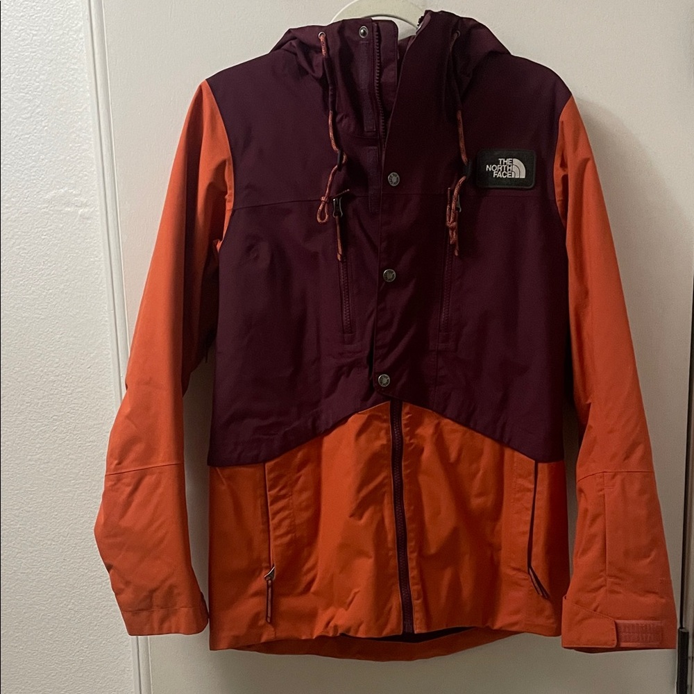 The North Face Two-Tone Orange and Burgundy Jacket